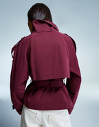 Clara Double Breasted Cropped Trench Coat