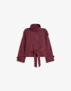 Clara Double Breasted Cropped Trench Coat