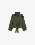 Clara Double Breasted Cropped Trench Coat