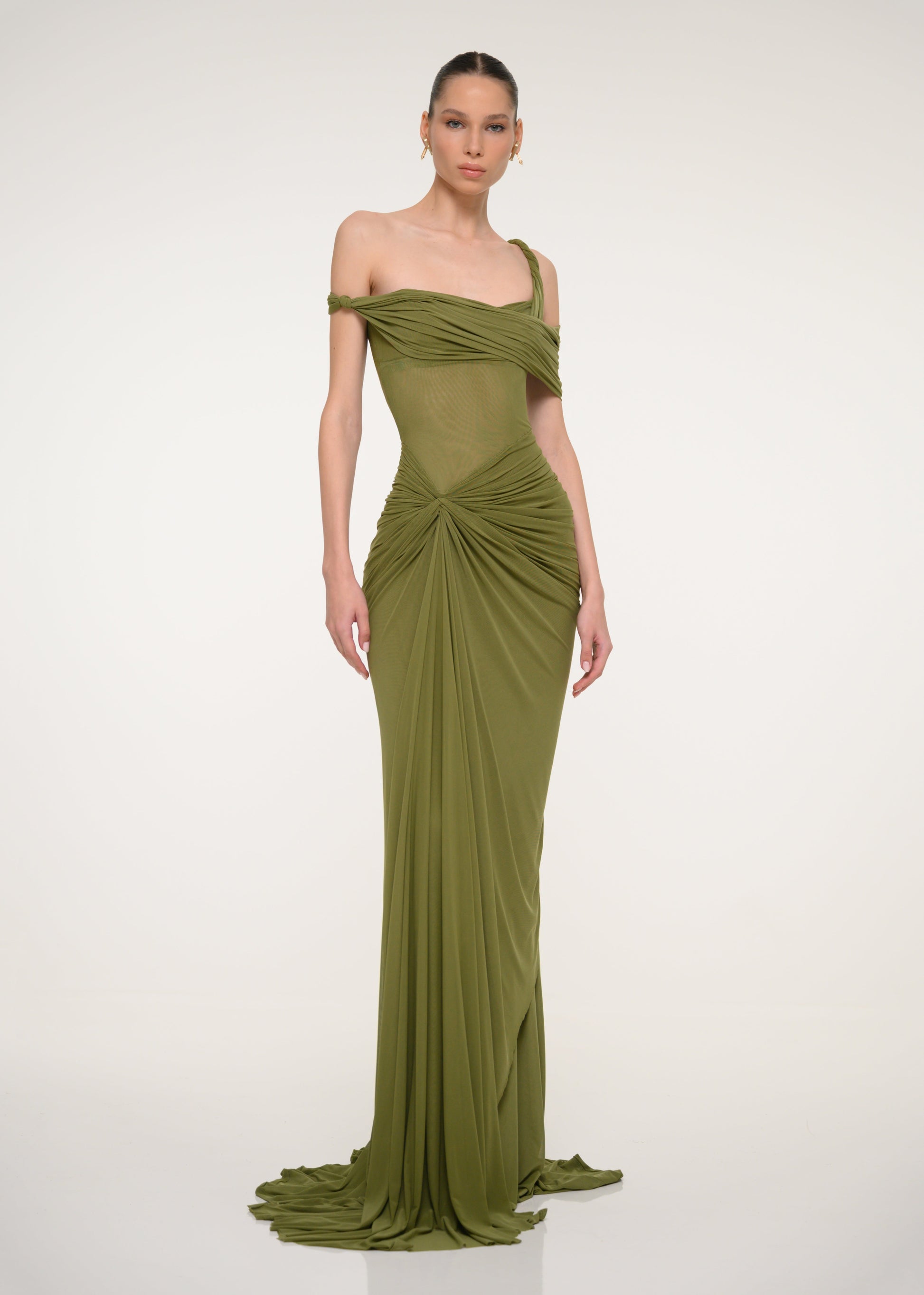 ORIANA | OLIVE MAXI DRESS - Green