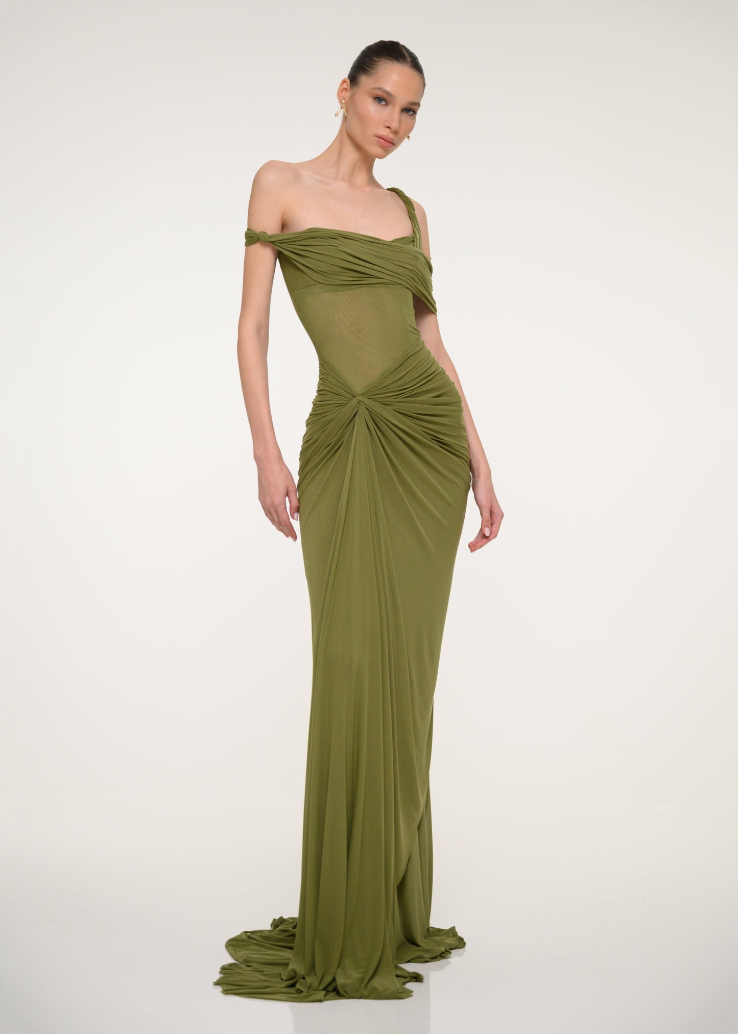 ORIANA | OLIVE MAXI DRESS - Green
