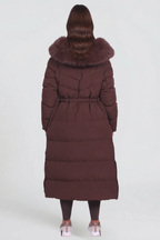 Eliza Faux Fur Hooded Long Puffer Coat