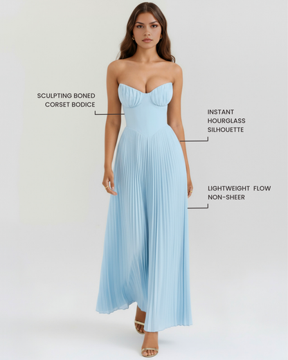 WILLA | PLEATED MAXI DRESS