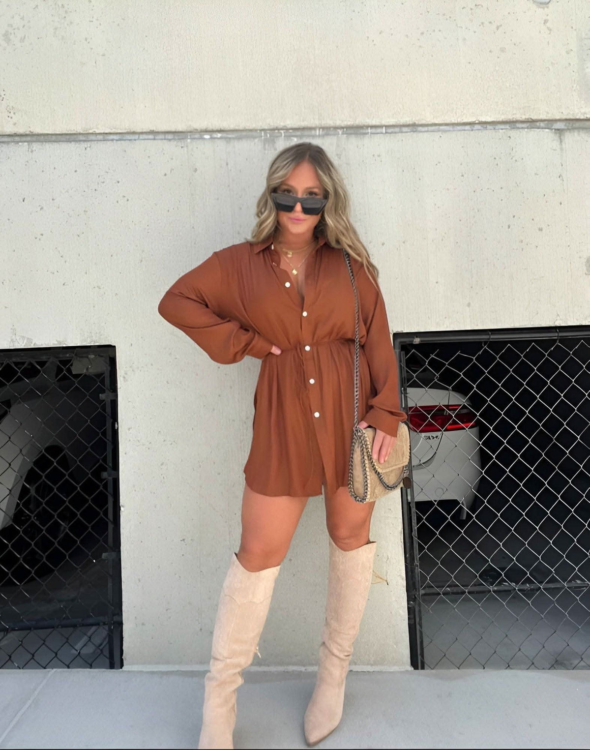 Women's Cocktail Long Sleeve Button Front Mini Romper - product image 2