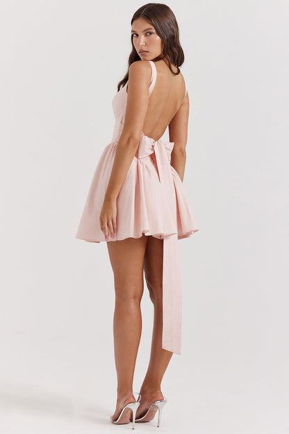FLORENNE | BOW MINI DRESS