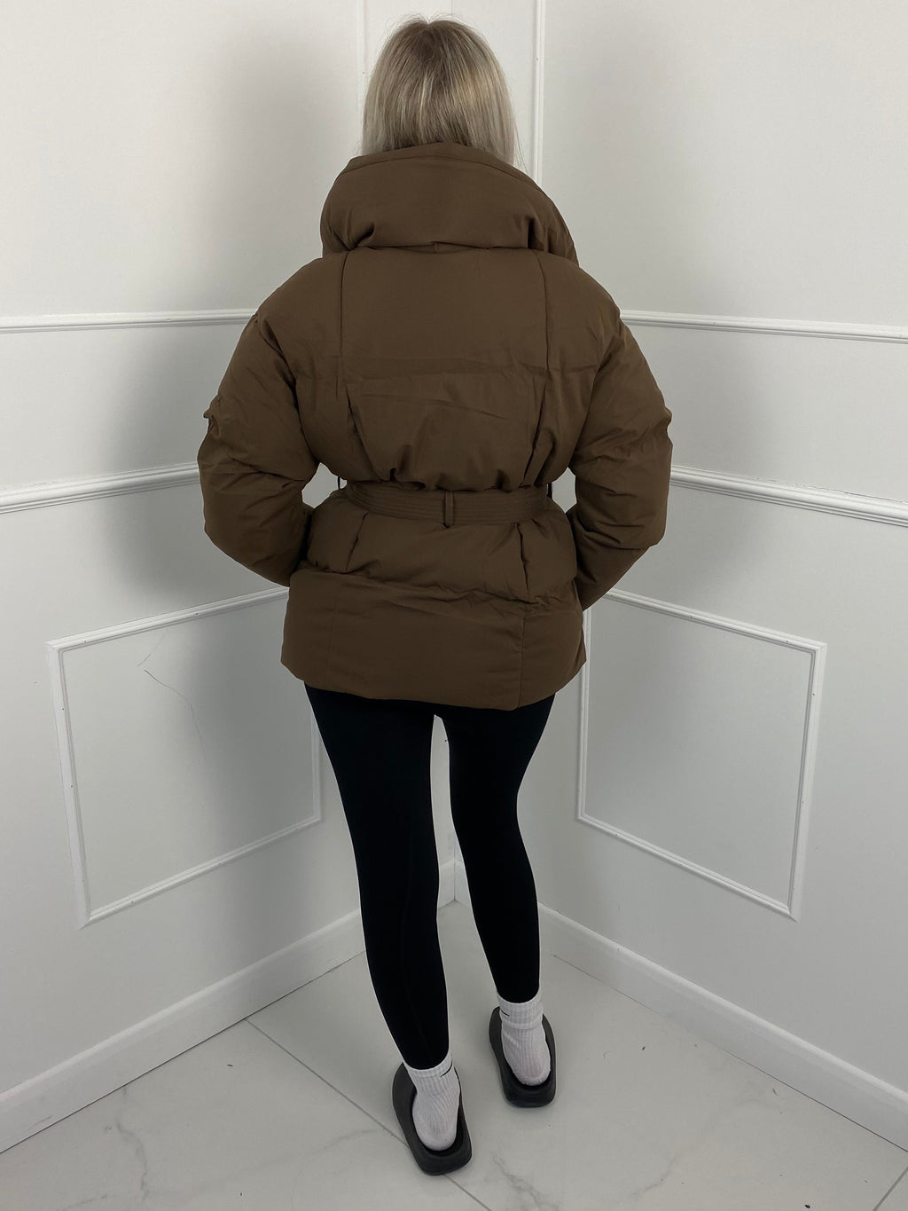 Karly Short Belted Puffer Jacket