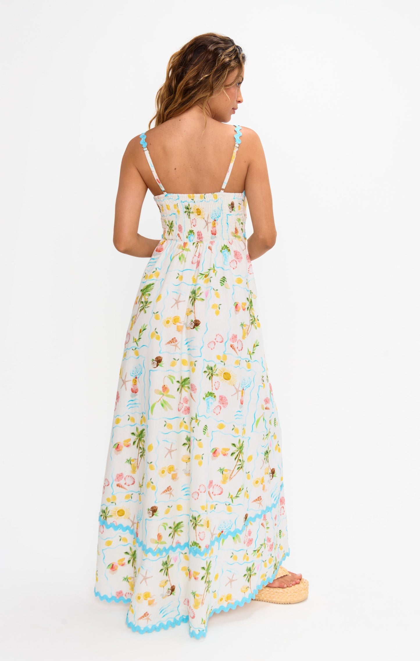 HAVEN | LEOPARD MAXI DRESS - Blue
