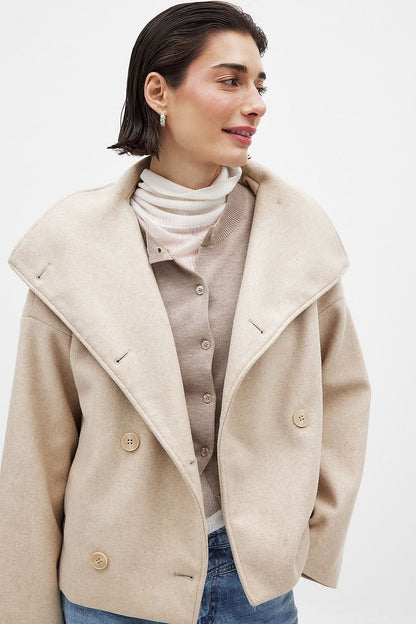 Maeve Double Breasted Jacket - Beige
