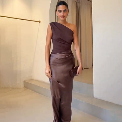 JUNO | GARDEN PARTY MAXI DRESS - Dark Brown