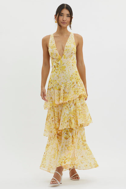 VEDA | RUFFLE MIDI DRESS
