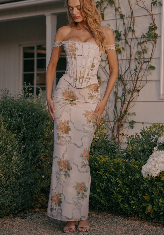 REYA | VINTAGE CORSET MAXI DRESS
