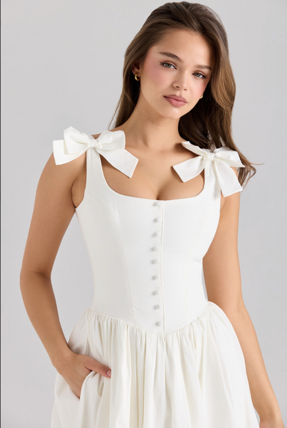 LILLIA | BOW MIDI DRESS