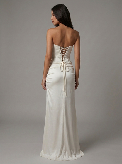 ULA | CORSET STRAPLESS MAXI DRESS
