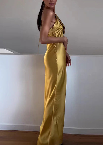 NOA | SLEEVELESS COTTON MAXI DRESS - Yellow