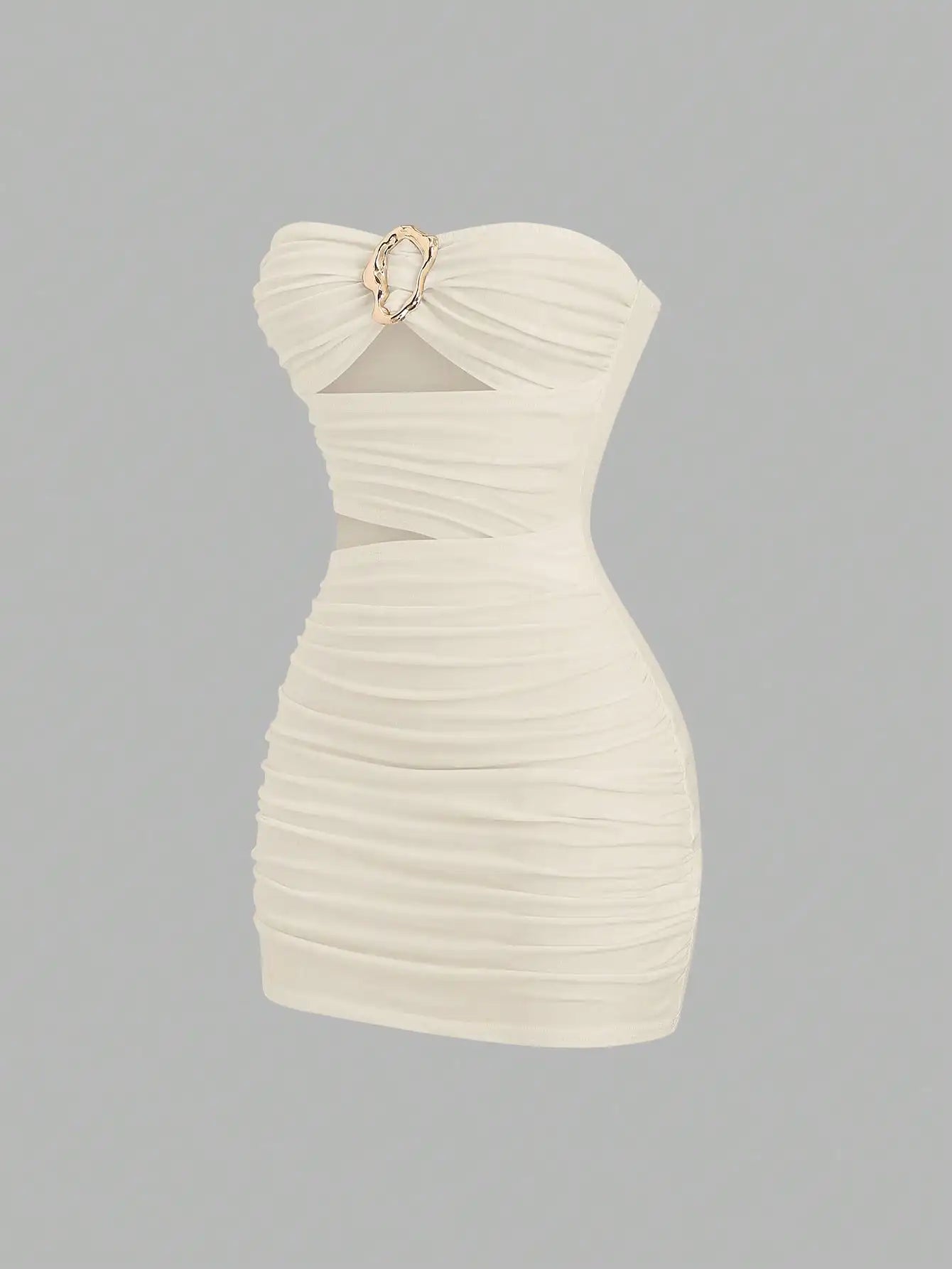 KARLIE | RUCHED MINI DRESS - Black