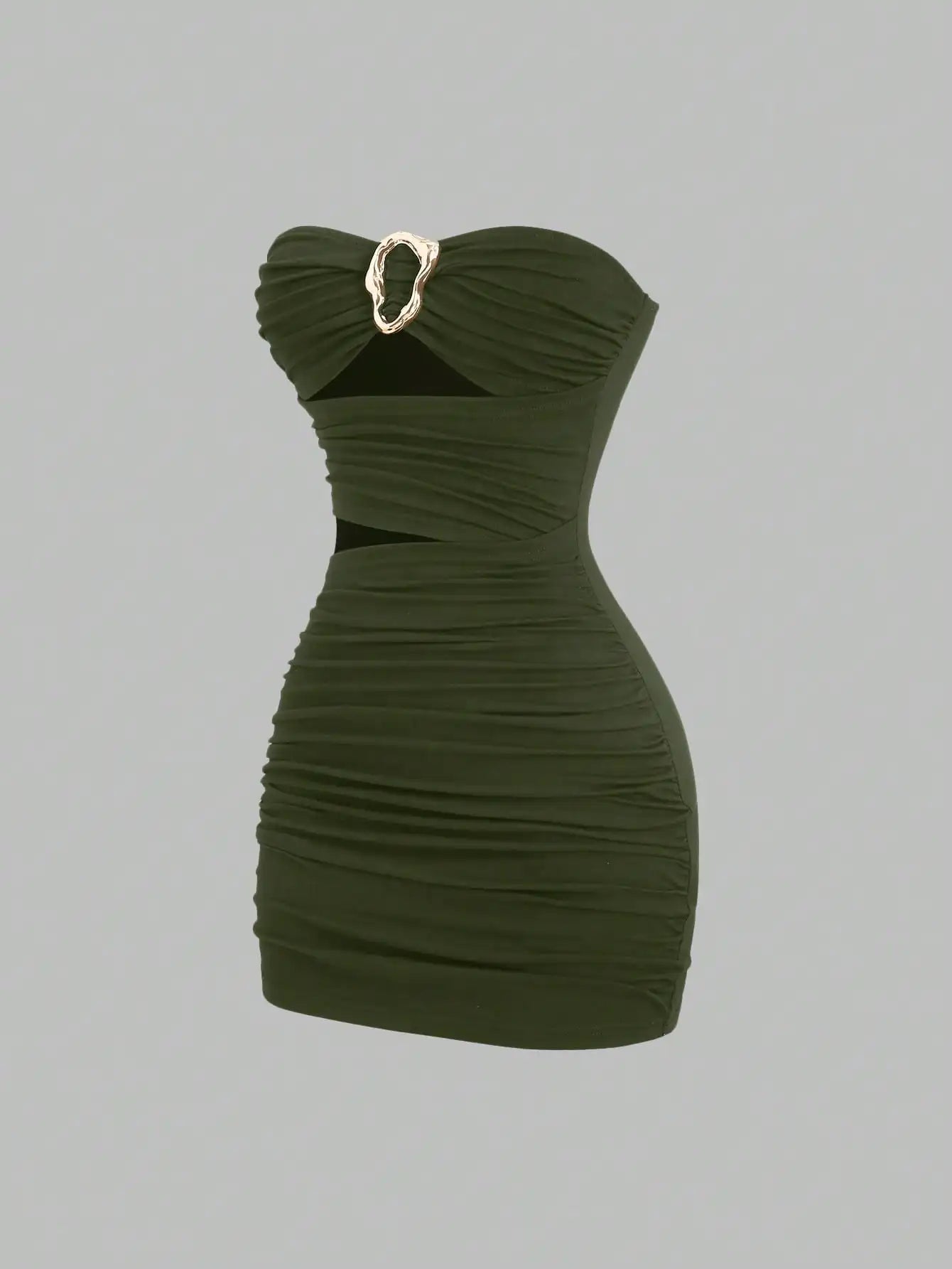 KARLIE | RUCHED MINI DRESS - Black