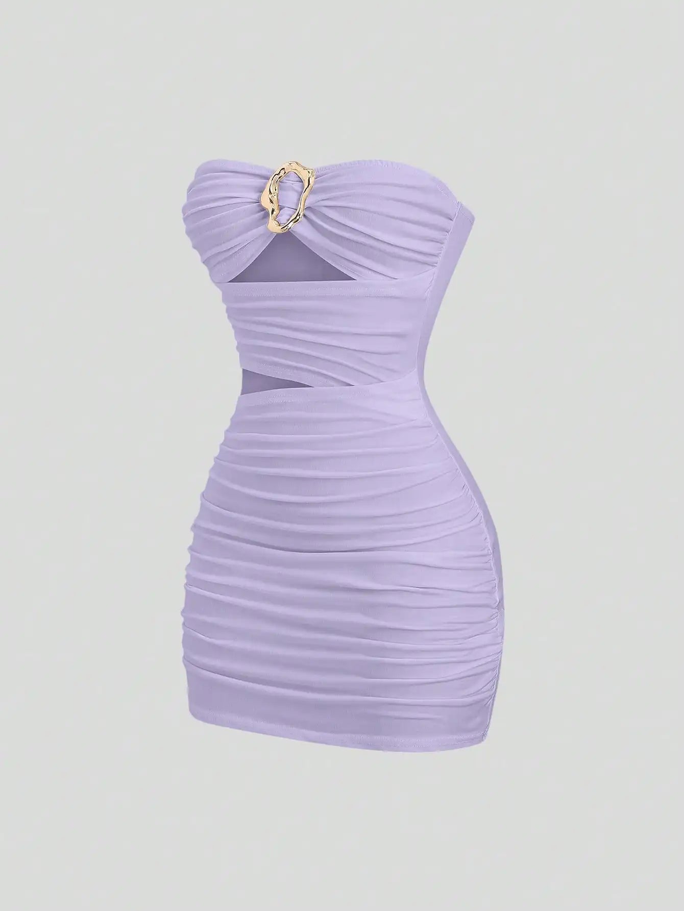 KARLIE | RUCHED MINI DRESS - Blue