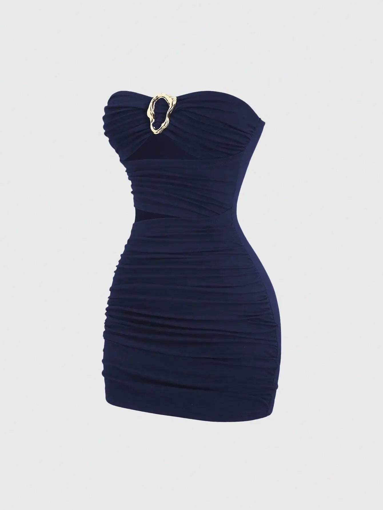 KARLIE | RUCHED MINI DRESS - Black