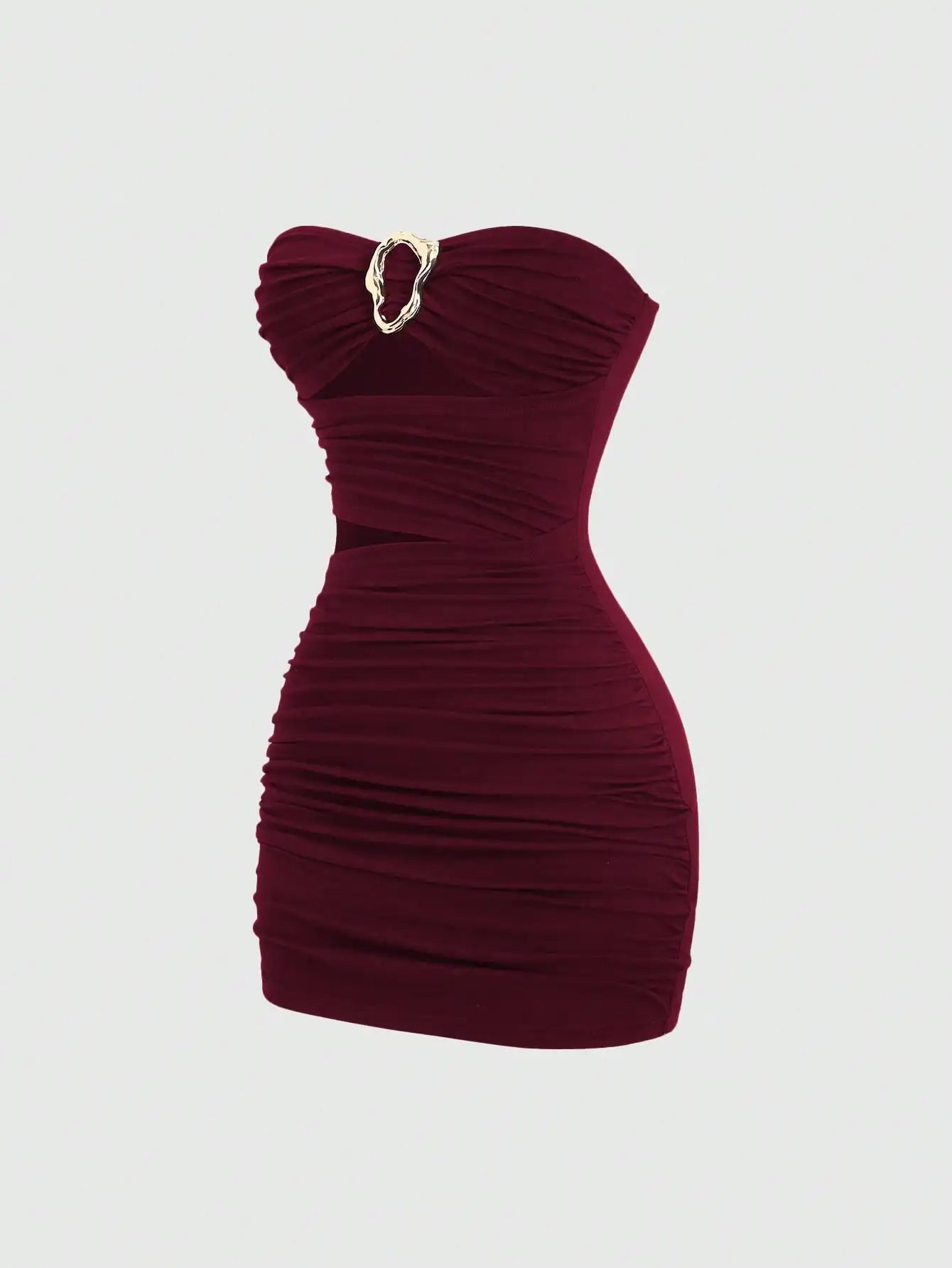 KARLIE | RUCHED MINI DRESS - Black