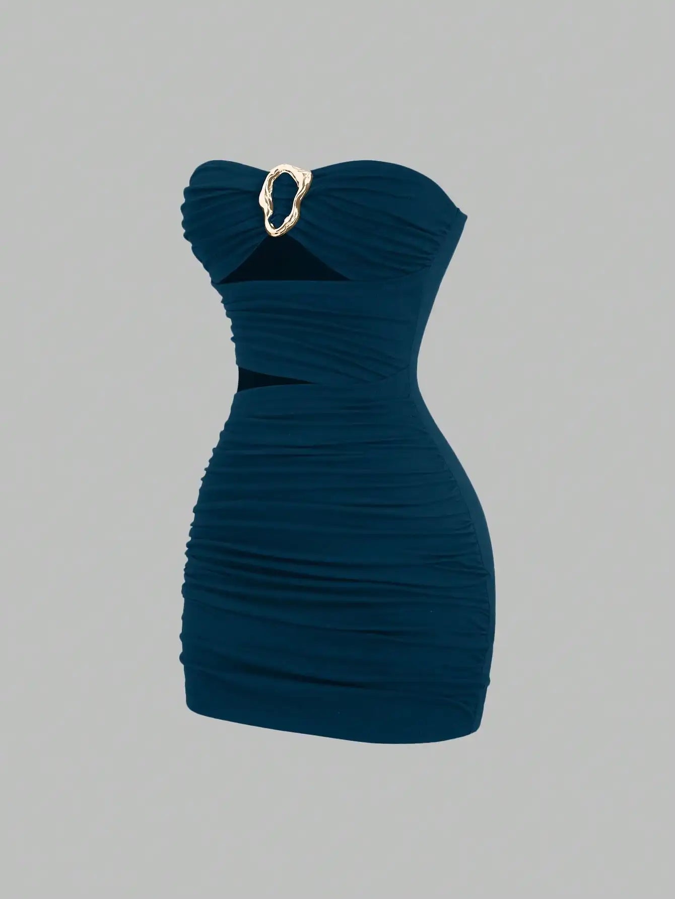 KARLIE | RUCHED MINI DRESS - Black