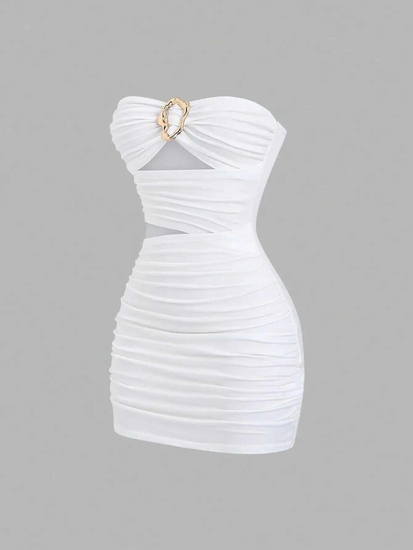 KARLIE | RUCHED MINI DRESS - Black