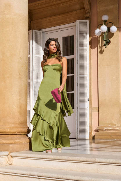 MARIEL | SWEETHEART PURPLE MAXI DRESS - Green