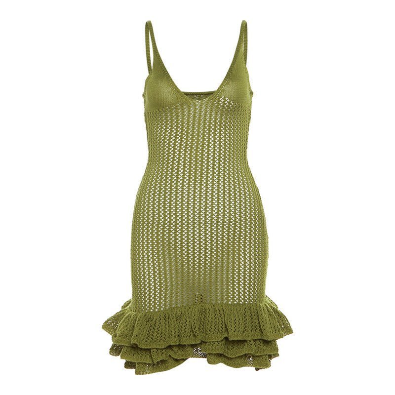 DIANA | CROCHET RUFFLE MINI DRESS