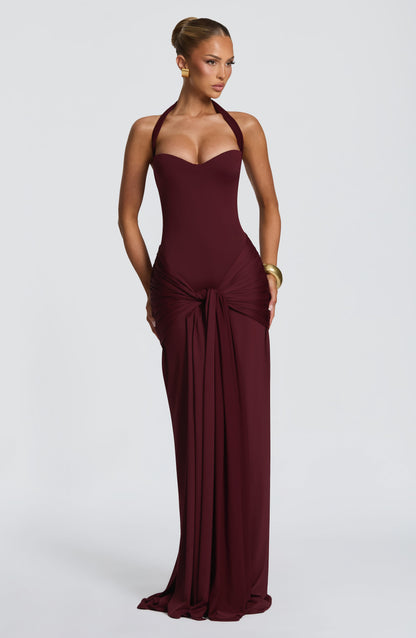 AMARA | LACE UP MAXI DRESS
