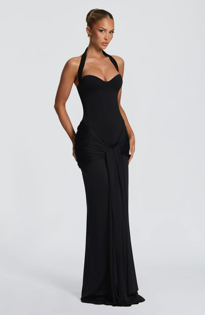 AMARA | LACE UP MAXI DRESS