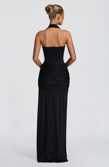 AMARA | LACE UP MAXI DRESS