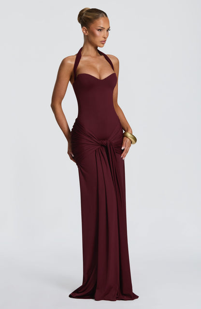 AMARA | LACE UP MAXI DRESS
