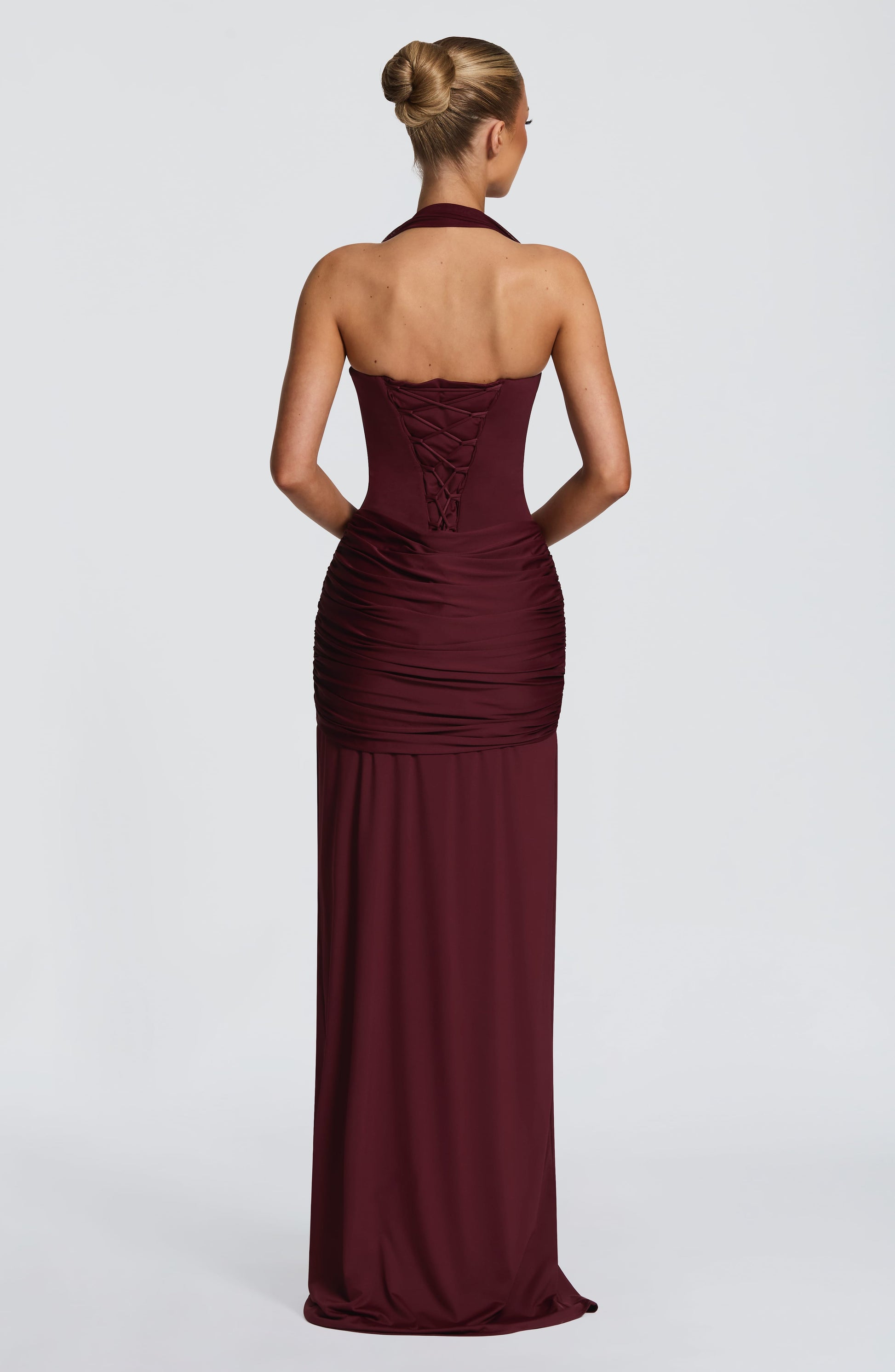 AMARA | LACE UP MAXI DRESS