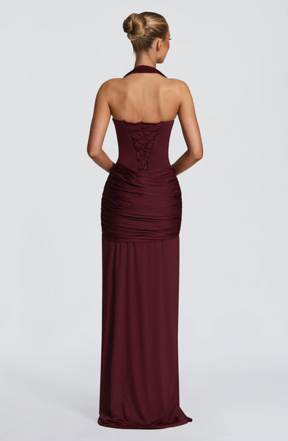 AMARA | LACE UP MAXI DRESS