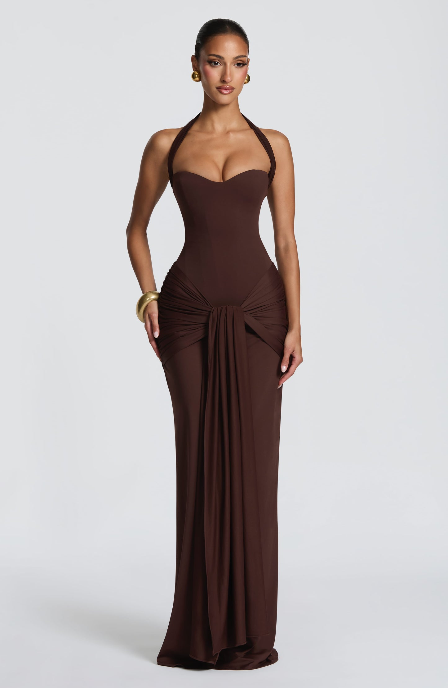 ASTRID | SWEETHEART MAXI DRESS - Brown