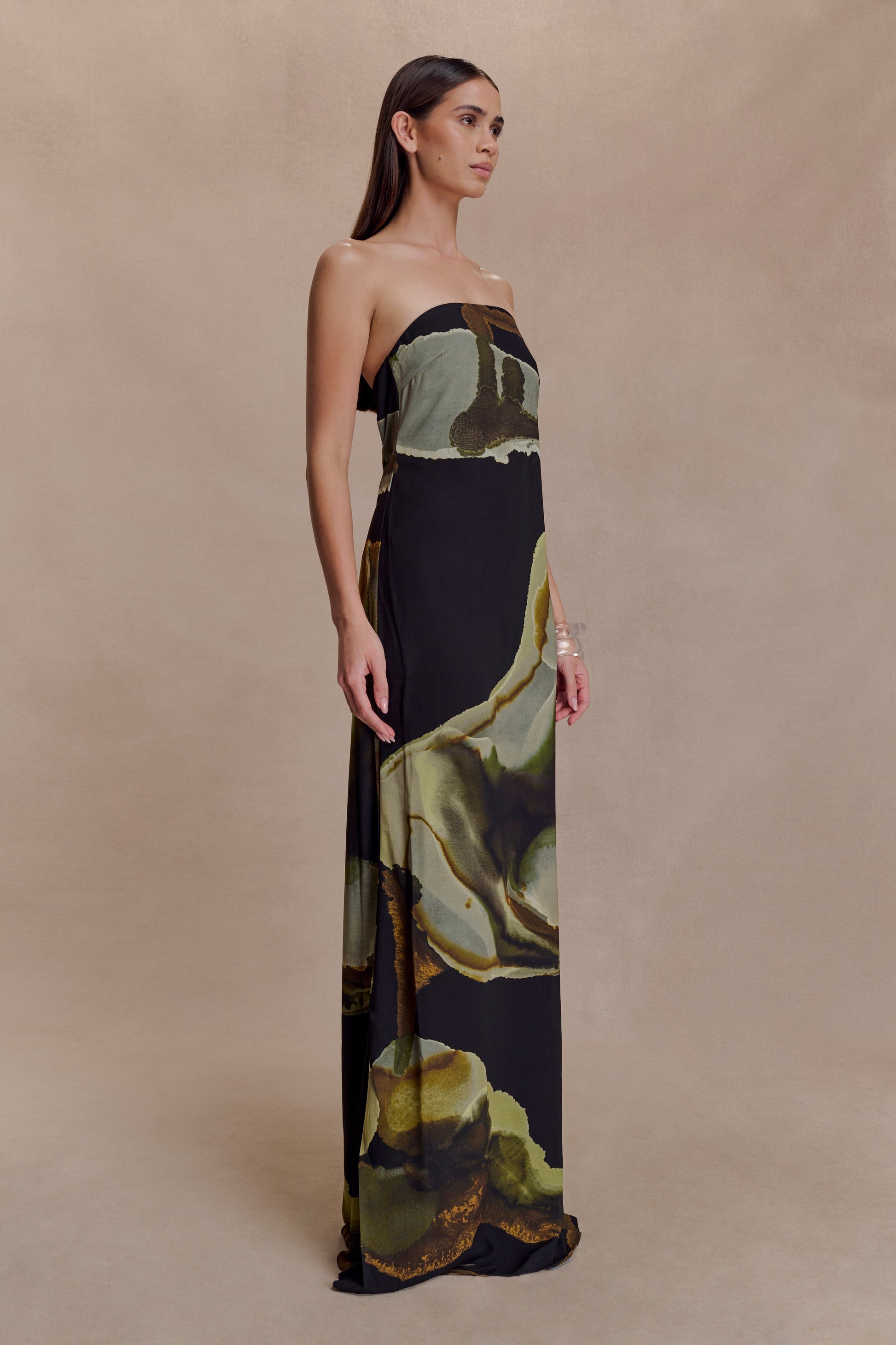 BLAKE | STRAPLESS MAXI DRESS - Green
