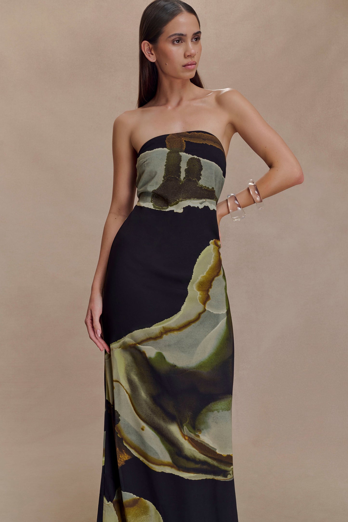 BLAKE | STRAPLESS MAXI DRESS - Green