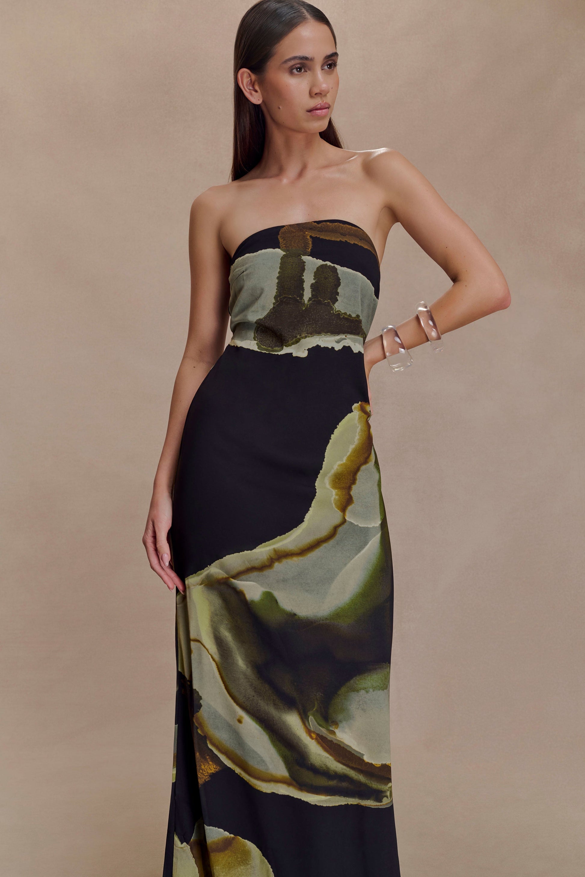 BLAKE | STRAPLESS MAXI DRESS - Green