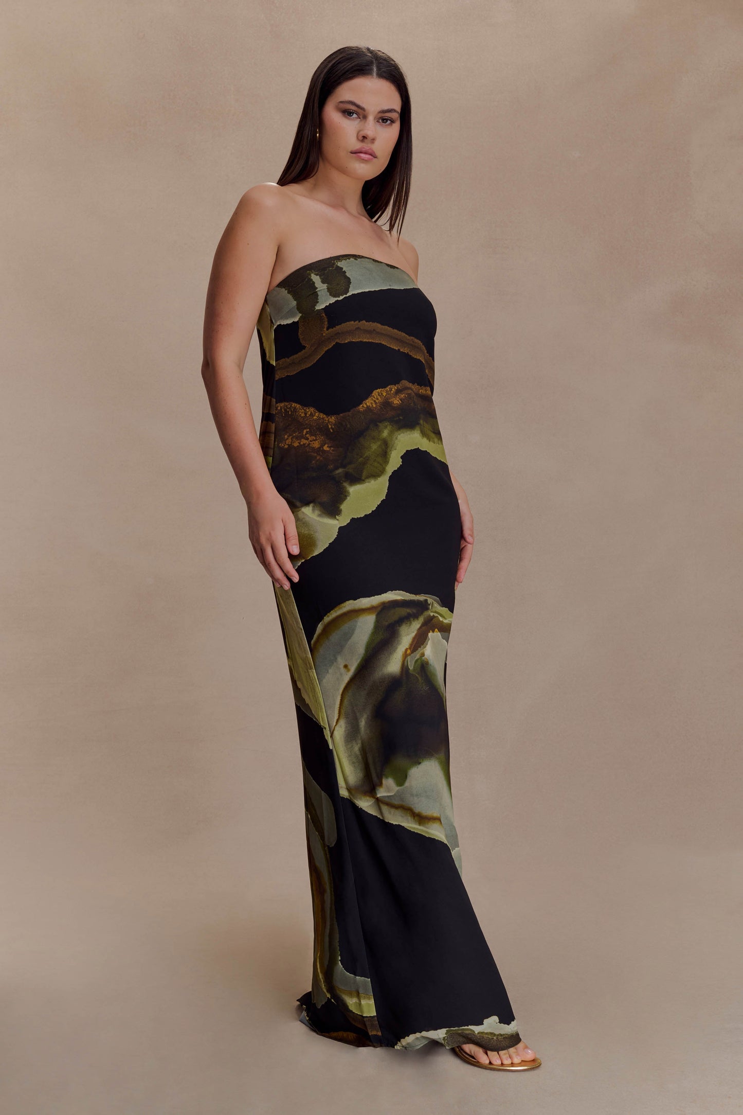 BLAKE | STRAPLESS MAXI DRESS - Green