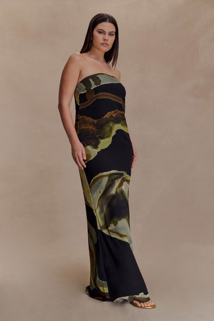 BLAKE | STRAPLESS MAXI DRESS - Green