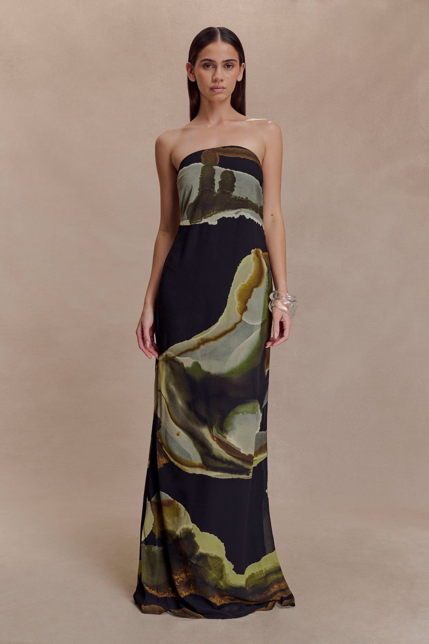 BLAKE | STRAPLESS MAXI DRESS - Green