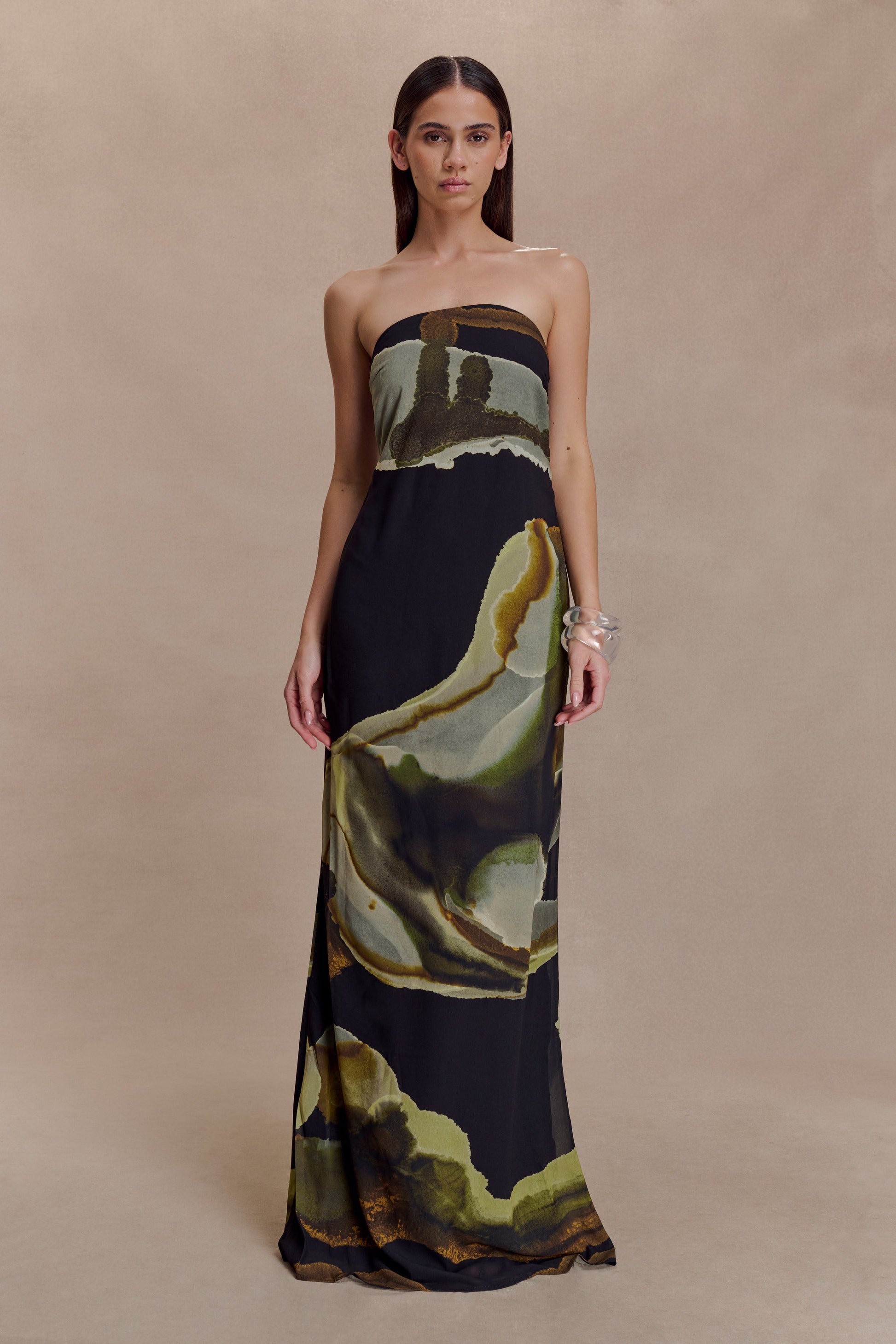 BLAKE | STRAPLESS MAXI DRESS - Green