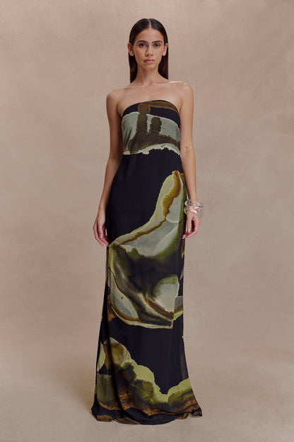 BLAKE | STRAPLESS MAXI DRESS - Green