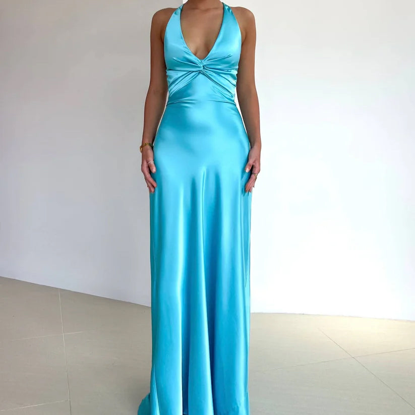 CELESTE | BOW MAXI DRESS