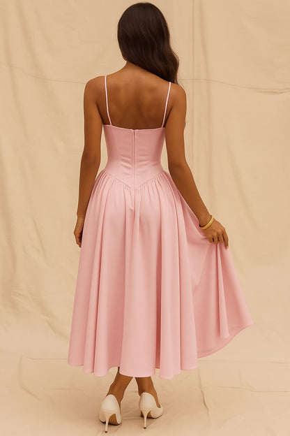 BROOKLYN | PINK MIDI DRESS - Pink