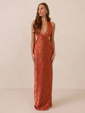 DAVINA | SEXY MAXI DRESS - Multicolor