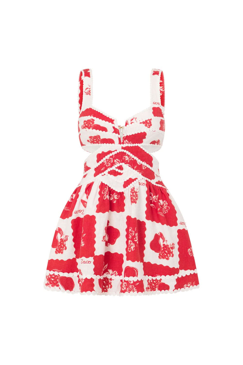 CARINA | FLORAL CUTOUT MINI DRESS