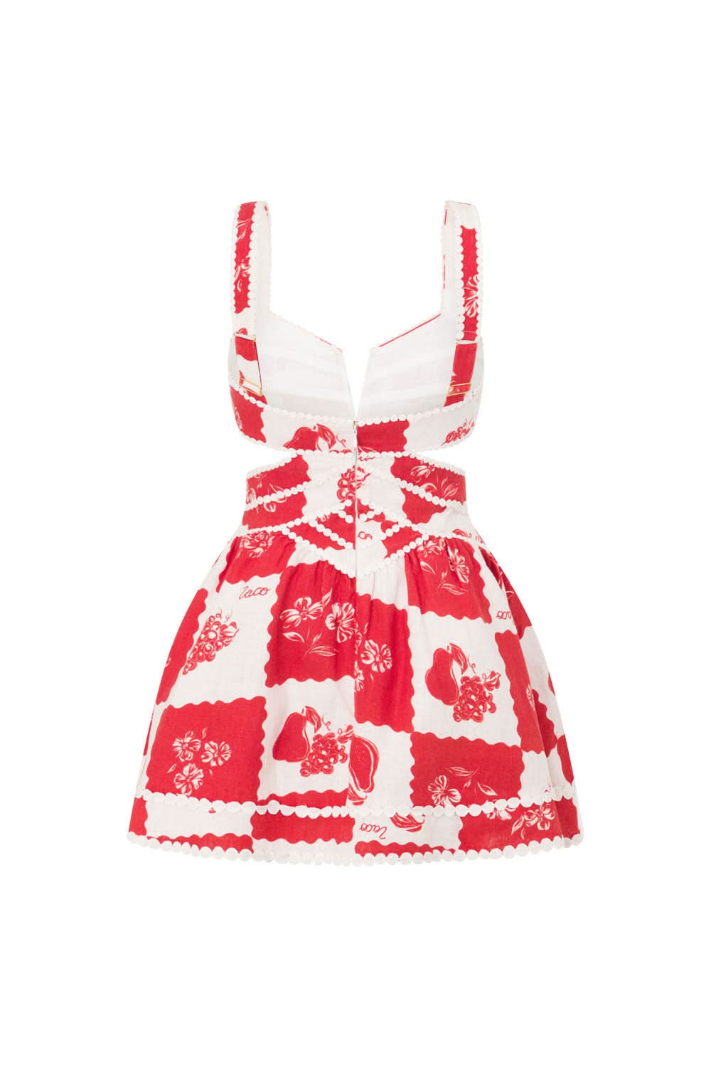 CARINA | FLORAL CUTOUT MINI DRESS