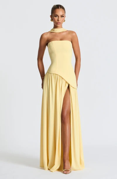 CELINA | BABYDOLL MAXI DRESS - Yellow
