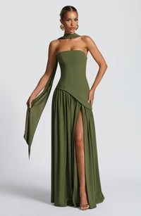 CELINA | BABYDOLL MAXI DRESS - Green