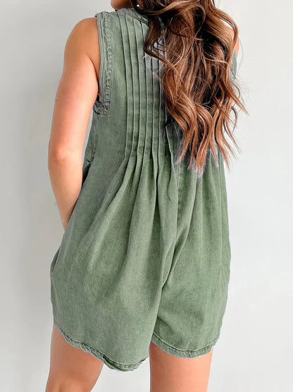 DIXIE | DENIM ROMPER
